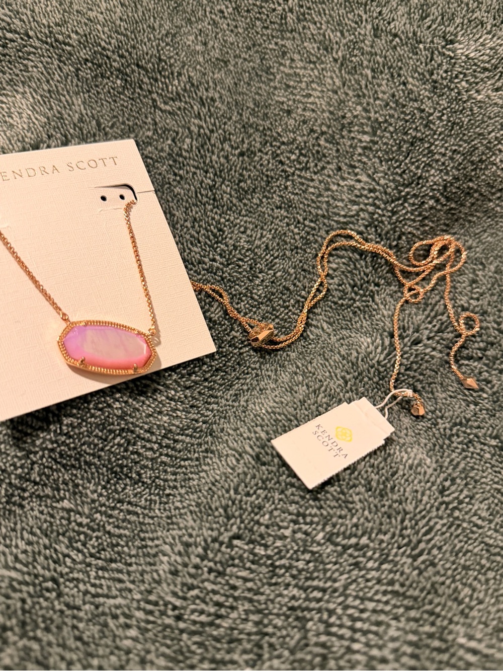 Kendra Scott Pink Elsie Pendant Necklace - Rose Gold